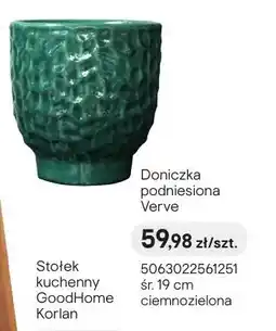 Castorama Doniczka podniesiona Verve śr. 19cm ciemnozielona oferta