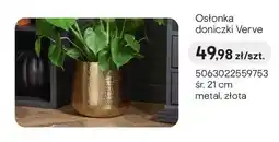 Castorama Osłonka doniczki Verve śr. 21cm metal złota oferta
