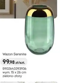 Castorama Wazon Serenite 15x26cm zielono-złoty oferta