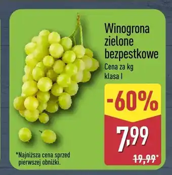 Winogrona zielone bezpestkowe