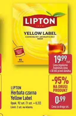 ALDI Herbata czarna Lipton Yellow Label oferta
