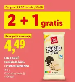Lidl FIN CARRÉ Czekolada biała z ciasteczkami Neo oferta
