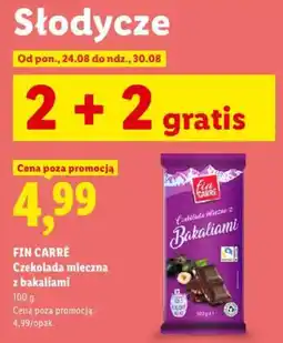 Lidl FIN CARRÉ Czekolada mleczna z bakaliami oferta