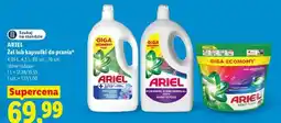 Lidl Żel lub kapsułki do prania Ariel Giga Economy oferta
