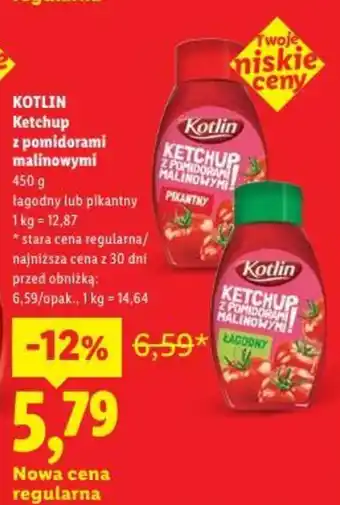 Lidl Kotlin Ketchup z pomidorami malinowymi oferta