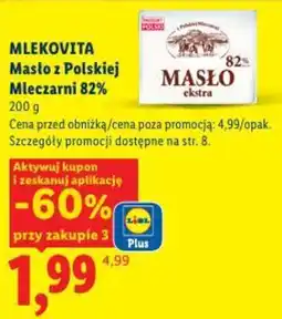 Lidl Mlekovita Masło z Polskiej Mleczarni 82% oferta