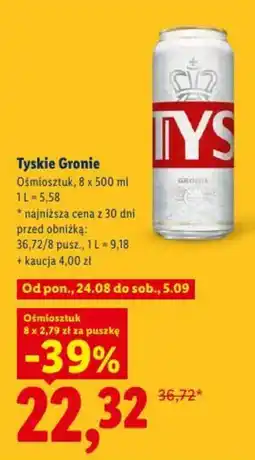 Lidl Tyskie Gronie oferta