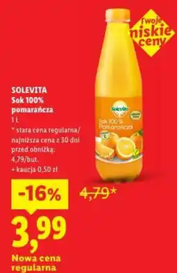 Lidl Sok 100% Pomarańcza oferta