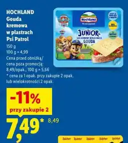 Lidl Hochland Gouda kremowa Psi Patrol Junior oferta