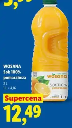 Lidl Sok 100% pomarańcza Wosana oferta