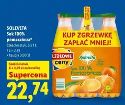 Lidl Sok 100% Pomarańcza oferta