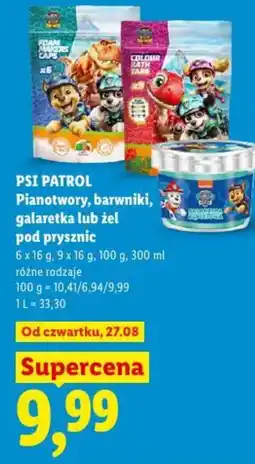 Lidl PSI PATROL Pianotwory, barwniki, galaretki lub żel pod prysznic oferta