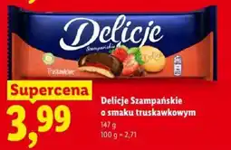 Lidl Delicje Szampańskie o smaku truskawkowym oferta