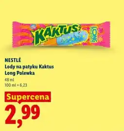 Lidl Lody na patyku Kaktus Long Polewka oferta