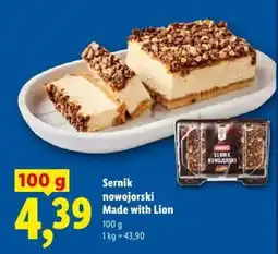 Lidl Sernik nowojorski Made with Lion oferta