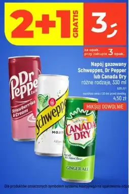 Dealz Napój gazowany Schweppes, Dr Pepper lub Canada Dry oferta