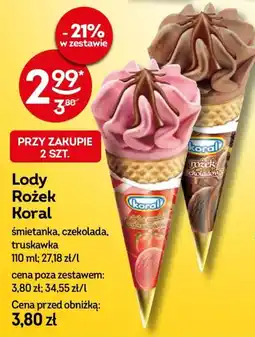 Żabka Lody Rożek Koral oferta