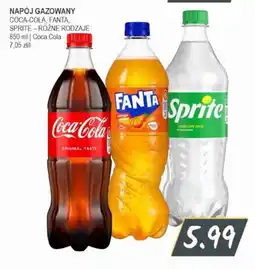 Słoneczko Napój gazowany Coca-Cola, Fanta, Sprite - różne rodzaje oferta