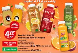 Żabka Foodini, Shot S!, Lemoniada lub Sok Wycisk oferta
