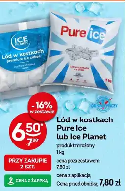 Żabka Lód w kostkach Pure Ice lub Ice Planet oferta