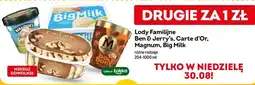 Żabka Lody Familijne Ben & Jerry's, Carte d'Or, Magnum, Big Milk oferta
