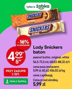 Żabka Lody Snickers baton oferta