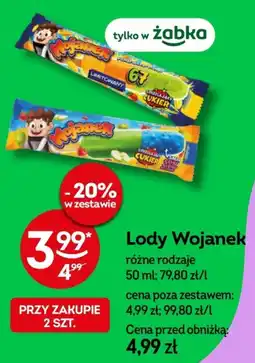 Żabka Lody Wojanek oferta