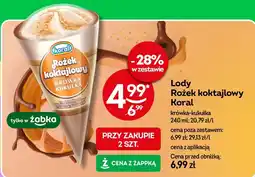 Żabka Lody Rożek koktajlowy Koral oferta