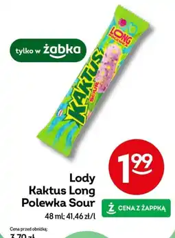 Żabka Lody Kaktus Long Polewka Sour oferta