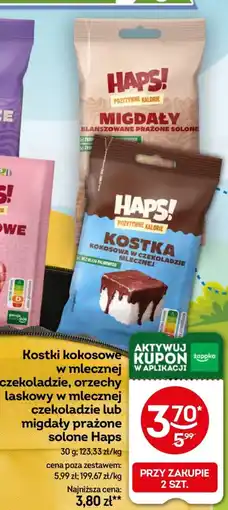 Żabka Kostki kokosowe w mlecznej czekoladzie Haps oferta