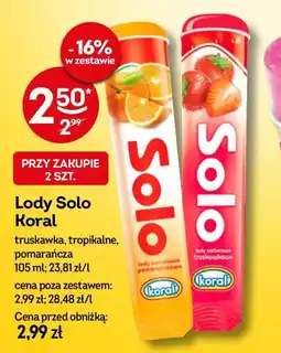 Żabka Lody Solo Koral oferta