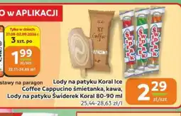 Gama Lody na patyku Koral Ice Coffee Cappucino śmietanka, kawa, Lody na patyku Świderek Koral oferta