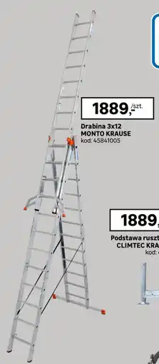 Leroy Merlin Drabina 3x12 MONTO KRAUSE oferta