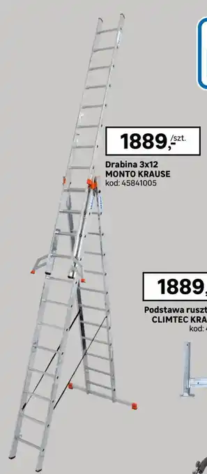 Leroy Merlin Drabina 3x12 MONTO KRAUSE oferta