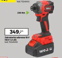 Leroy Merlin Zakrętarka udarowa 18 V HEX 1 x 4 Ah oferta
