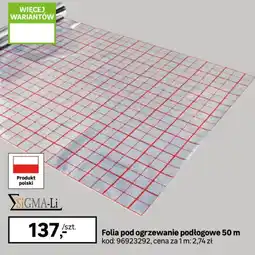 Leroy Merlin Folia pod ogrzewanie podłogowe 50 m oferta