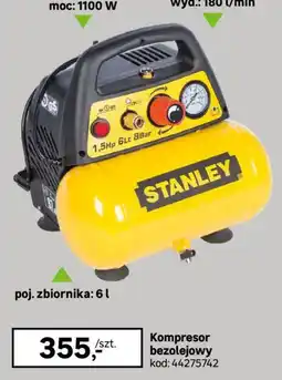 Leroy Merlin Kompresor bezolejowy Stanley oferta