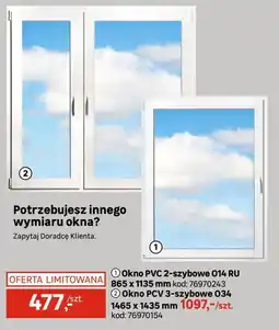 Leroy Merlin Okno PVC 2-szybowe O14 RU oferta