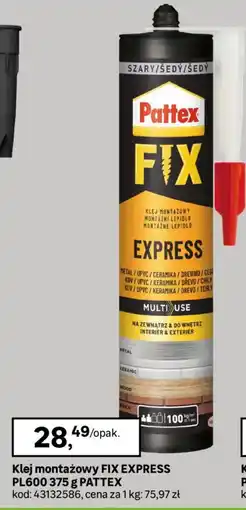 Leroy Merlin Klej montażowy FIX EXPRESS PATTEx oferta