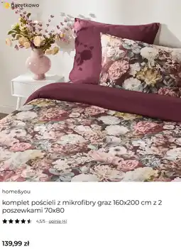 Home&You komplet pościeli z mikrofibry graz 160x200 cm z 2 poszewkami 70x80 oferta