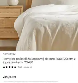 Home&You home&you komplet pościeli żakardowej desoro 200x220 cm z 2 poszewkami 70x80 oferta
