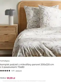 Home&You home&you komplet pościeli z mikrofibry panorel 200x220 cm z 2 poszewkami 70x80 oferta