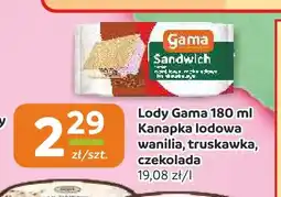Gama Lody Gama Sandwich kanapka lodowa wanilia truskawka czekolada oferta