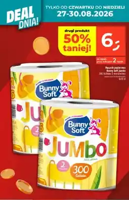 Dealz Ręcznik papierowy Bunny Soft Jumbo 300 listków 2-warstwowy oferta