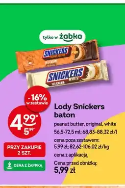 Żabka Lody Snickers baton peanut butter oferta