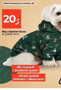 Dealz Bluza z kapturem dla psa dł. grzbietu 35 cm oferta