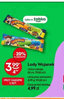 Żabka Lody Wojanek oferta