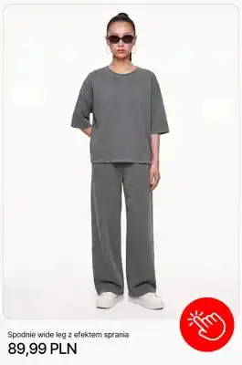 Cropp Spodnie wide leg z efektem sprania Cropp oferta