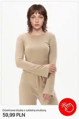 Dzianinowa bluzka z subtelną strukturą Cropp