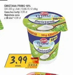 Słoneczko Śmietana Zott Primo 18% oferta